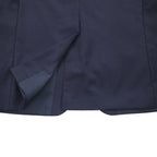 LAUREN RALPH LAUREN 90s Made in Canada Double Breasted Tailored Jacket Blazer, Navy Wool Gabardine, Gold Buttons, Size XL