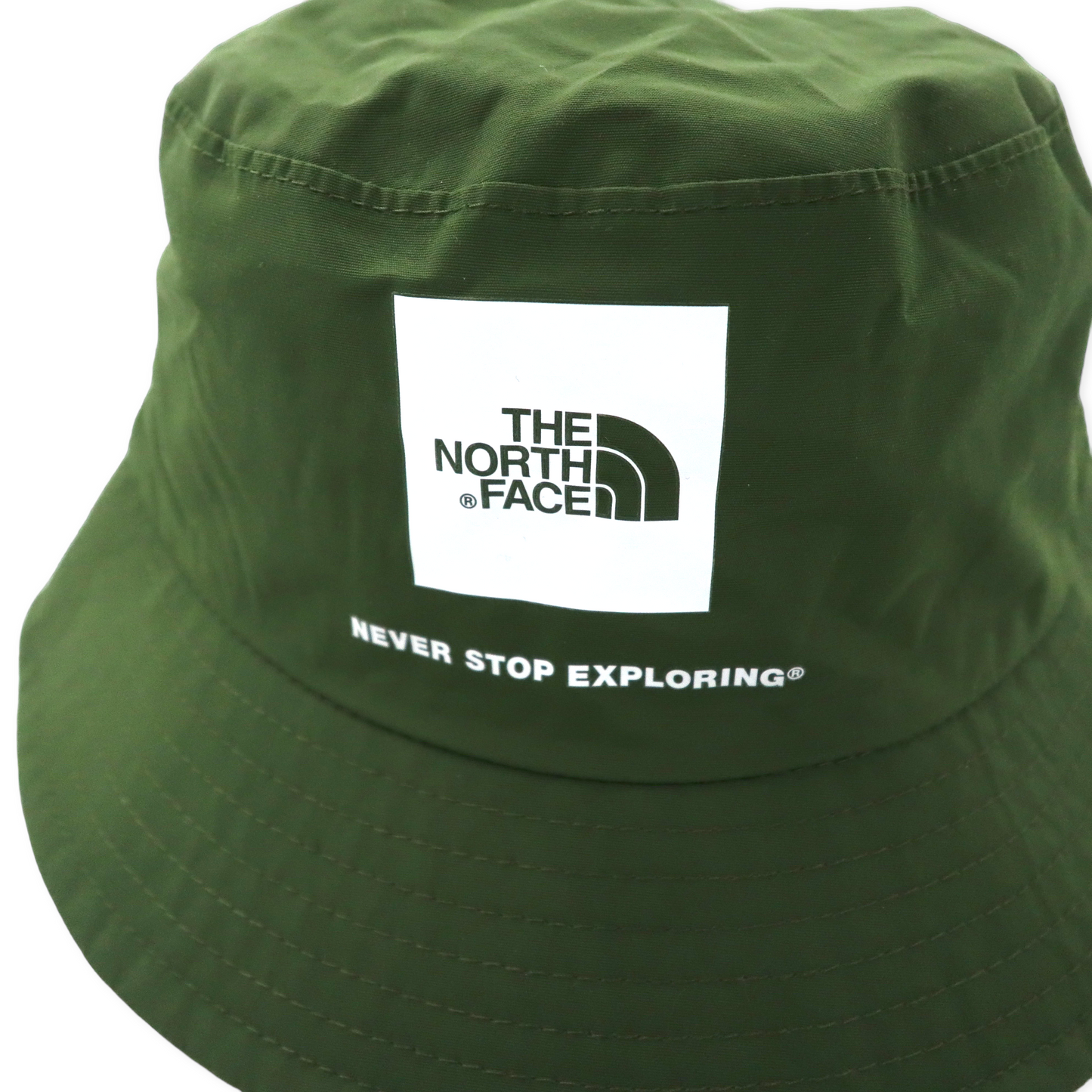 THE NORTH FACE バケットハット L カーキ ナイロン 防水 ボックスロゴ WP CAMP HAT NN01625