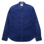 TIMBERLAND denim button-down shirt, M, indigo, blue, one-point logo embroidery