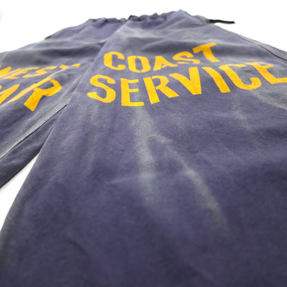 KAPITAL Repairman Track Pants, 12.5oz Broken Denim East, Flight Pants, Navy, Size L