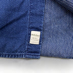 TIMBERLAND denim button-down shirt, M, indigo, blue, one-point logo embroidery