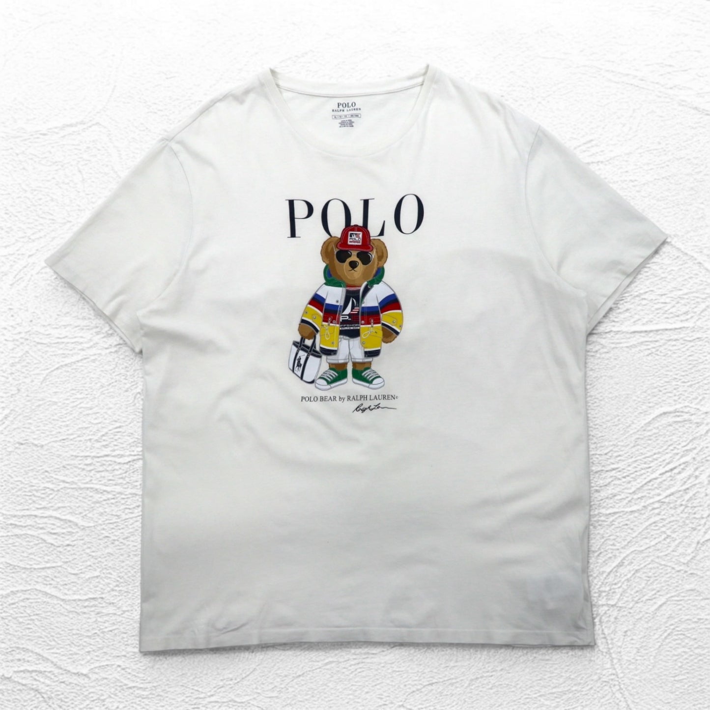 POLO RALPH LAUREN ポロベア Tシャツ XL ホワイト コットン ペルー製