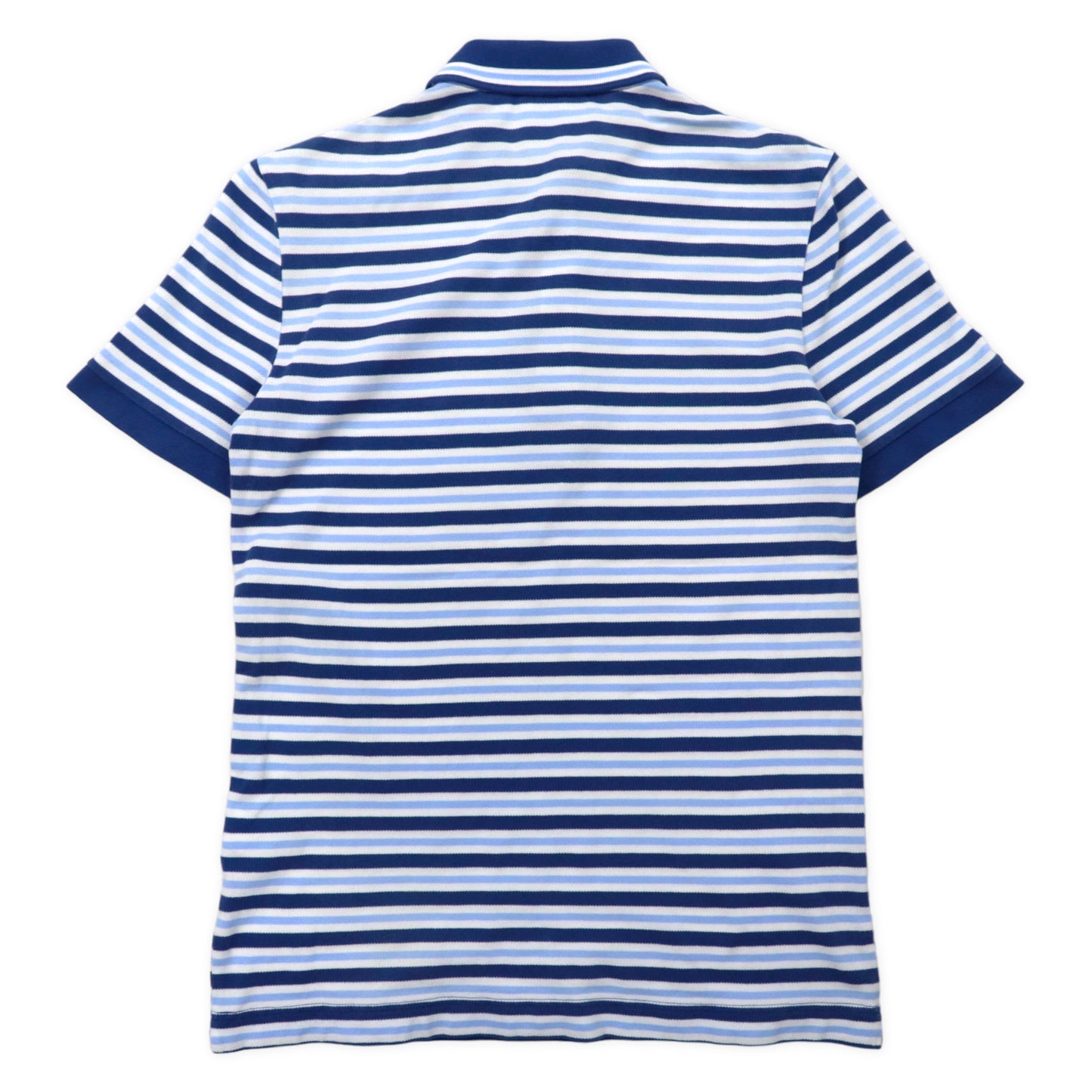 Lacoste Striped Polo Shirt 3 Blue Cotton One Point Logo SLIM Fit 