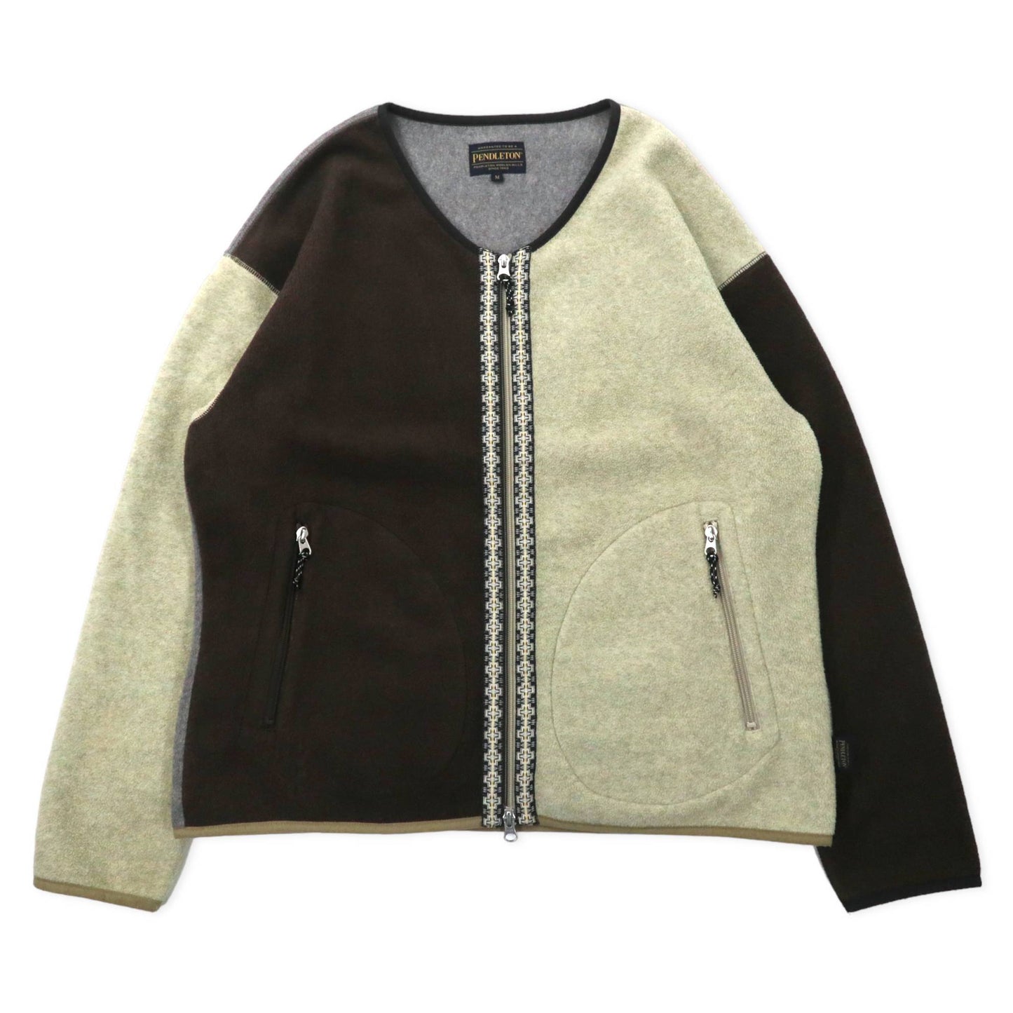 日本然リトテ-古着オンライン-PENDLETON マイクロフリース カーディガン M マルチカラー ポリエステル ネイティブ柄 relume JOURNAL STANDARD別注-PENDLETON Micro FLEECE Cardigan M multi -color polyester native pattern RELUME JOURNAL STANDARD Before Note