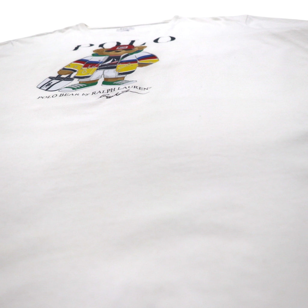 POLO RALPH LAUREN ポロベア Tシャツ XL ホワイト コットン ペルー製