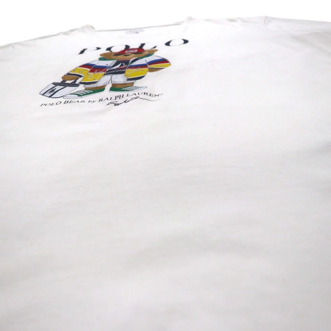 POLO RALPH LAUREN ポロベア Tシャツ XL ホワイト コットン ペルー製