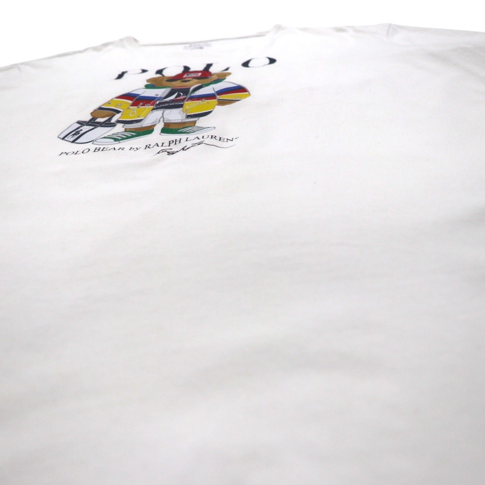 POLO RALPH LAUREN ポロベア Tシャツ XL ホワイト コットン ペルー製