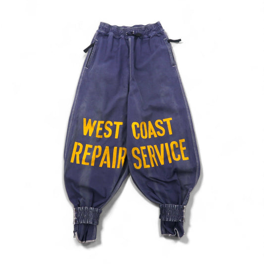 KAPITAL リペアマントラックパンツ 12.5oz Broken Denim East Repairman Track Pants フライトパンツ L ネイビー