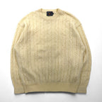 CHAPS RALPH LAUREN 90年代 フィッシャーマン アラン ニット セーター L 生成り ウール ケーブル編み
