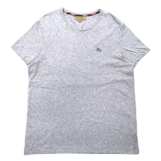 BURBERRY ワンポイントロゴ刺繍 Tシャツ XL グレー コットン