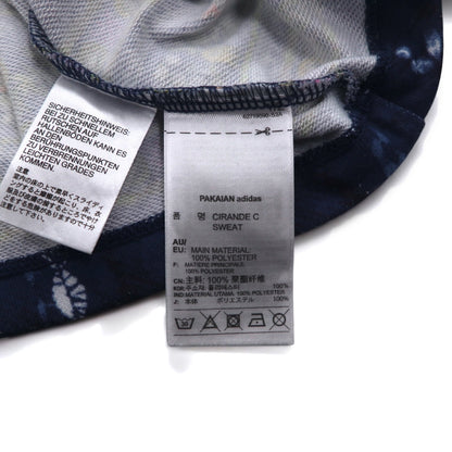 adidas originals クロップド スウェット M ネイビー ポリエステル 総柄 トレフォイルロゴ Cirande Sweat AY6896