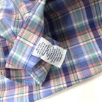 RALPH LAUREN Button-down shirt L Blue Check Cotton Small Pony Embroidery