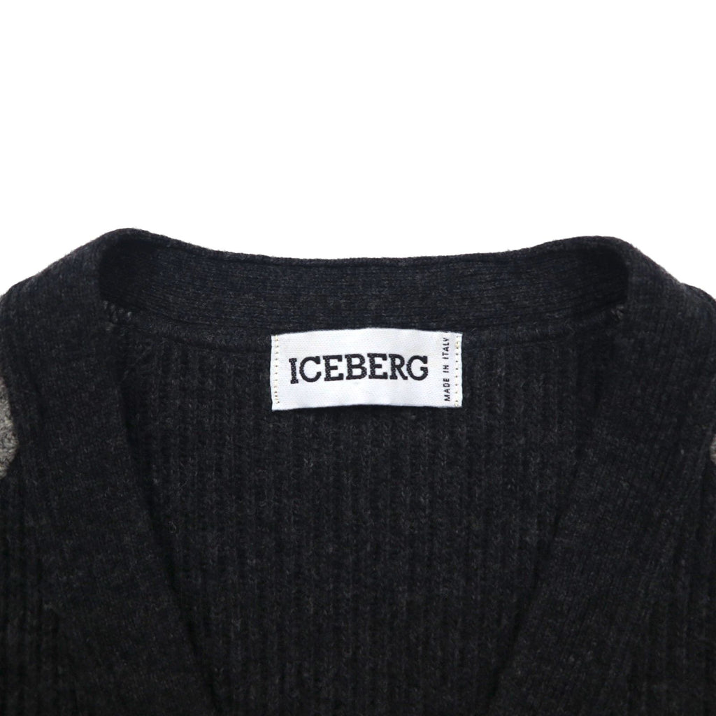 ICEBERG × DC COMICS バットマン 90年代 イタリア製 ニット カーディガン M ウール