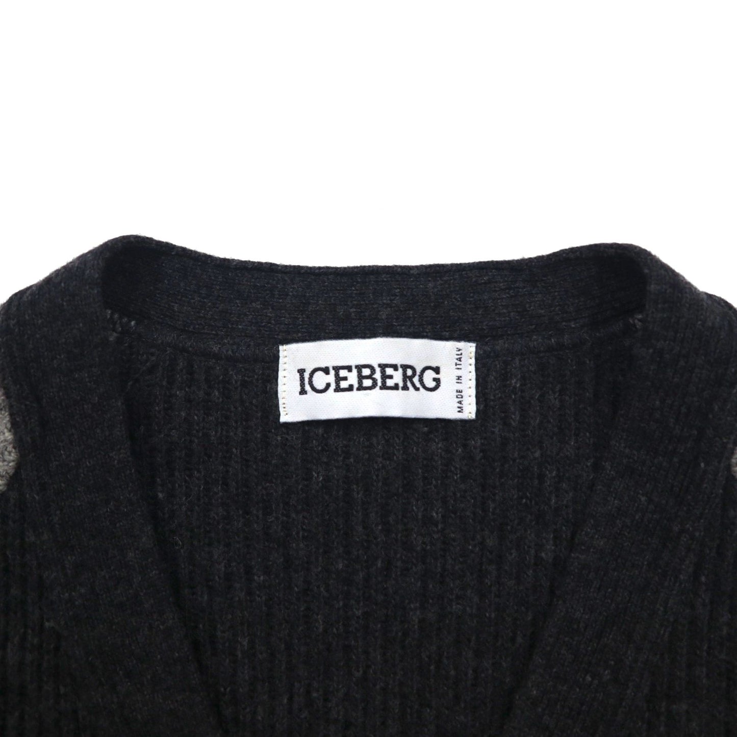 ICEBERG x DC COMICS Batman 90s Made in Italy Knit Cardigan, Size M, Wool