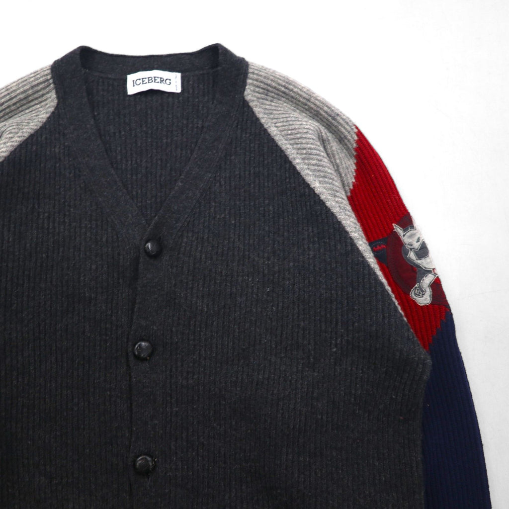 ICEBERG × DC COMICS バットマン 90年代 イタリア製 ニット カーディガン M ウール