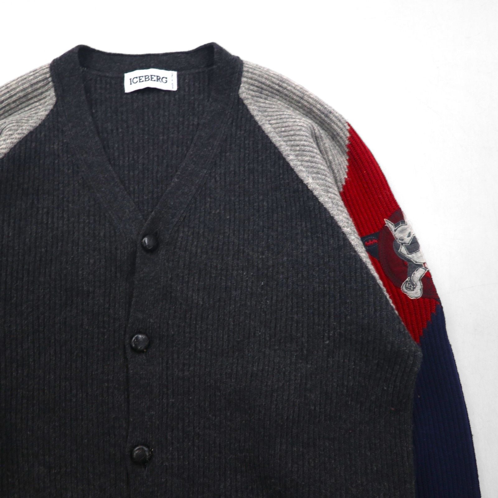 ICEBERG × DC COMICS バットマン 90年代 イタリア製 ニット カーディガン M ウール