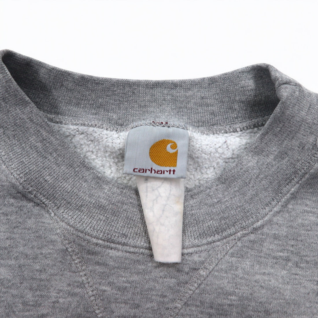 Carhartt 90s Crew Neck Sweatshirt L Grey Cotton One Point Logo Embroidery
