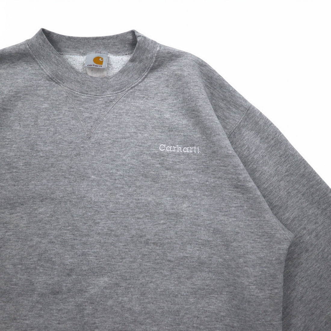 Carhartt 90s Crew Neck Sweatshirt L Grey Cotton One Point Logo Embroidery