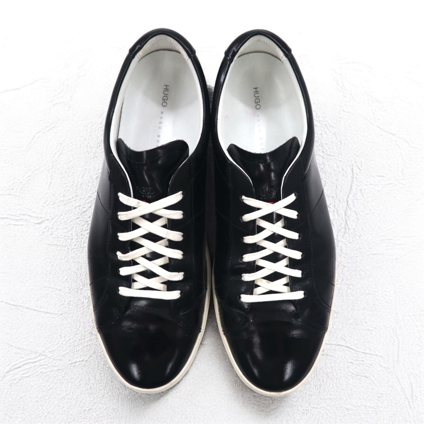 HUGO BOSS レザー ローカット スニーカー 27cm ブラック 50260610