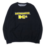 日本然リトテ-古着オンライン-STEVE & BARRY'S リバースウィーブ スウェット XL ブラック コットン 裏起毛 HUMMER ビッグサイズ-STEVE & BARRY'S Reverse Weave Sweatshirt XL Black Cotton brushed lining HUMMER Big Size