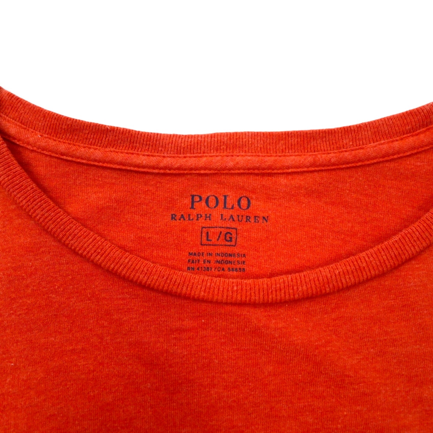 POLO RALPH LAUREN ロングスリーブ Tシャツ ロンT L オレンジ コットン スモールポニー刺繍