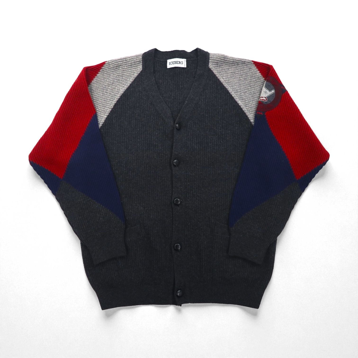 ICEBERG × DC COMICS バットマン 90年代 イタリア製 ニット カーディガン M ウール