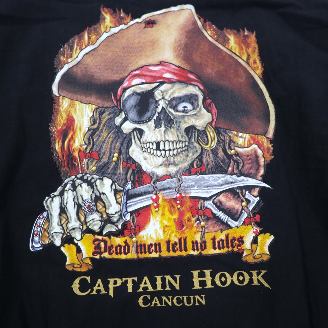 Vintage 90s Mexico Made Skull Zip-Up Jacket Captain Hook CANJUN Zip-up Jacket L Skull COTTON MAX