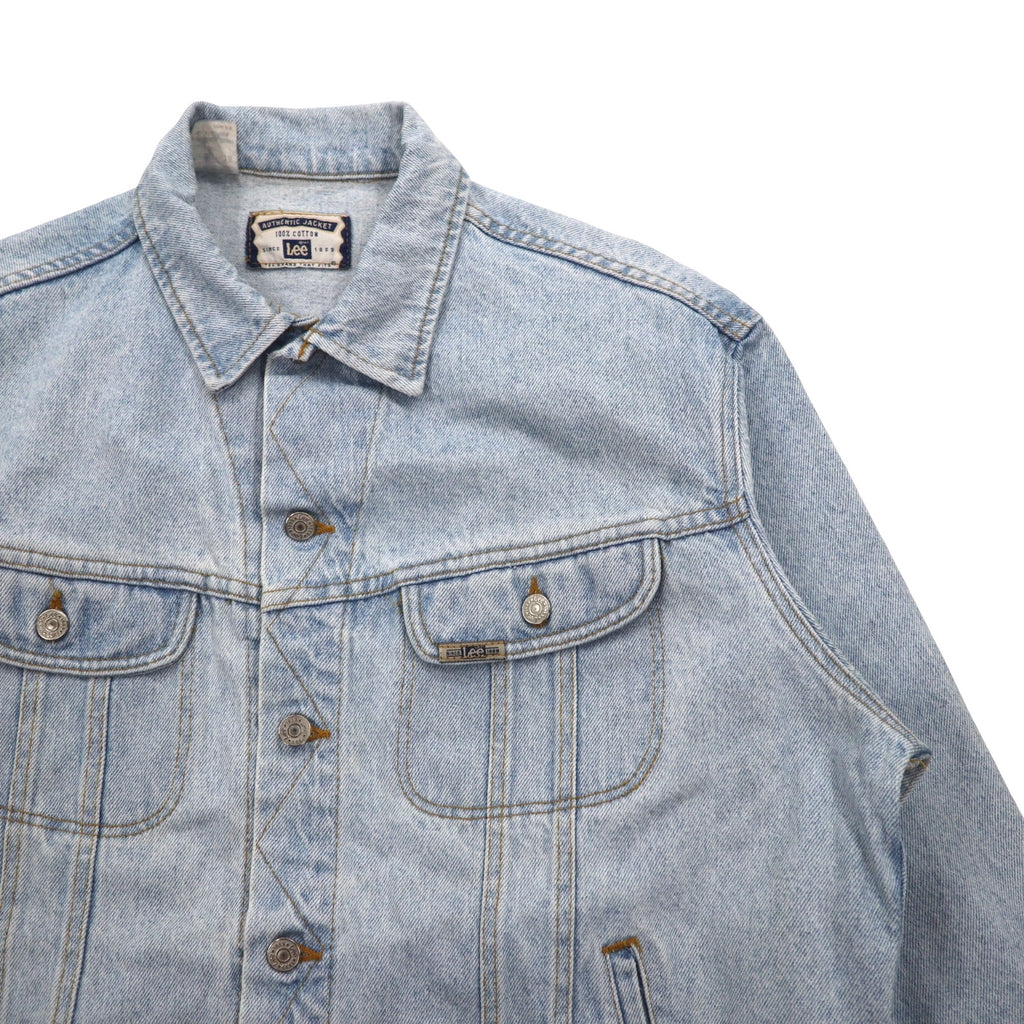 Lee 90年代 USA製 AUTHENTIC JACKET デニムジャケット Gジャン L ブルー アイスウォッシュ