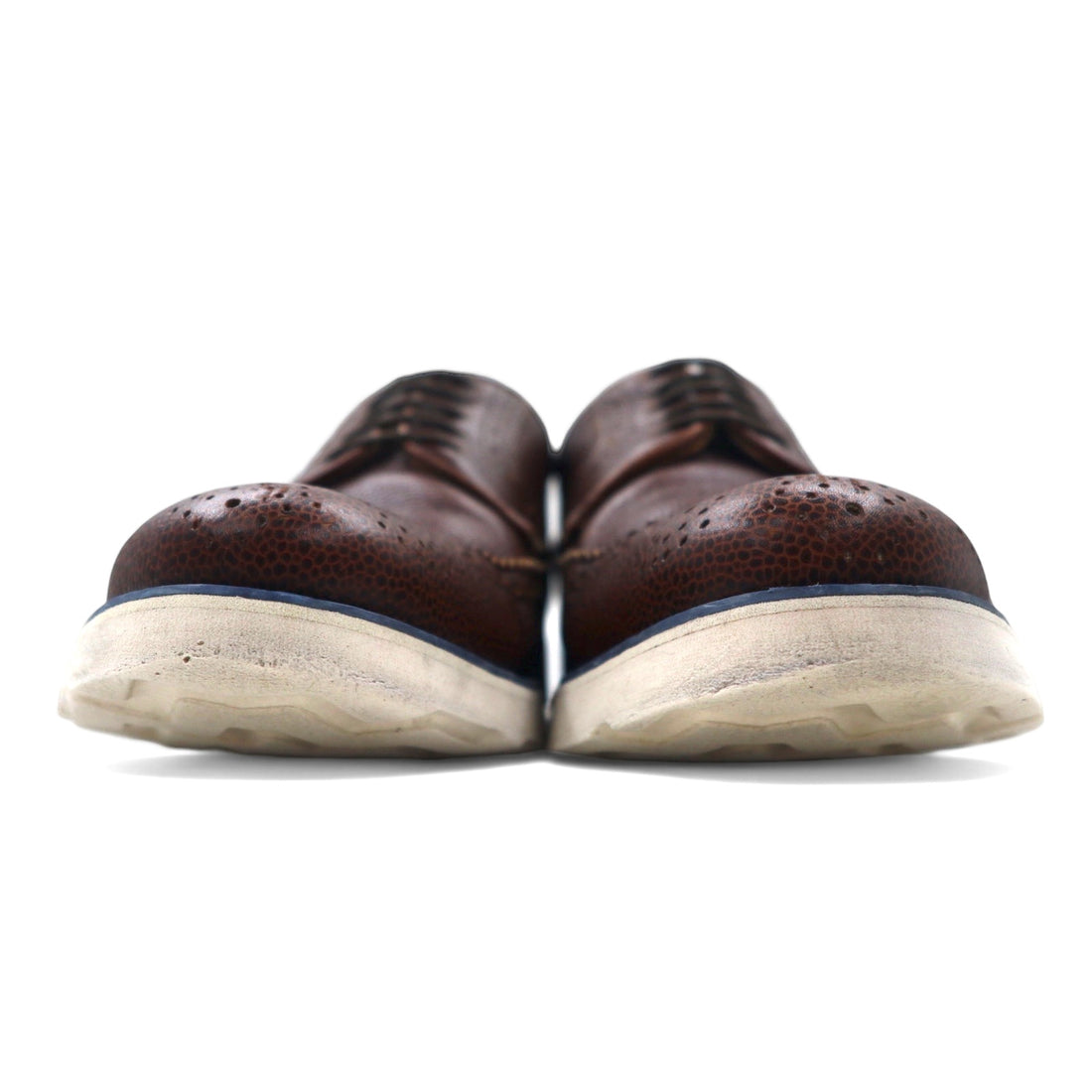 COMME des GARCONS SHIRT Wingtip Leather Shoes 27cm Brown Vibram Sole Leather Embossed MORFLEX W19600 MORFLEX