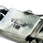 VERSANI 90s Vintage Iron Cross Kihei Chain ID Bracelet Silver 925