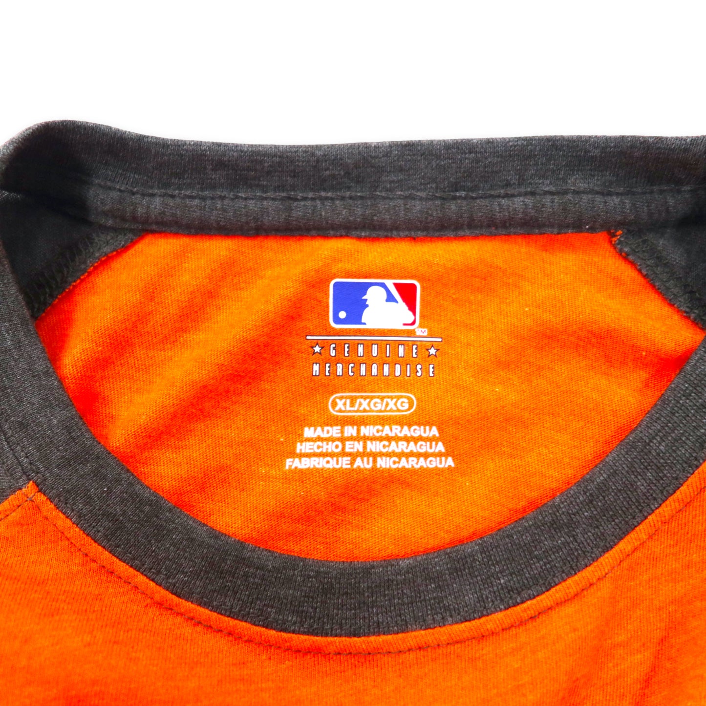 MLB ORIOLES ベースボール ラグランTシャツ XL オレンジ コットン ビッグサイズ