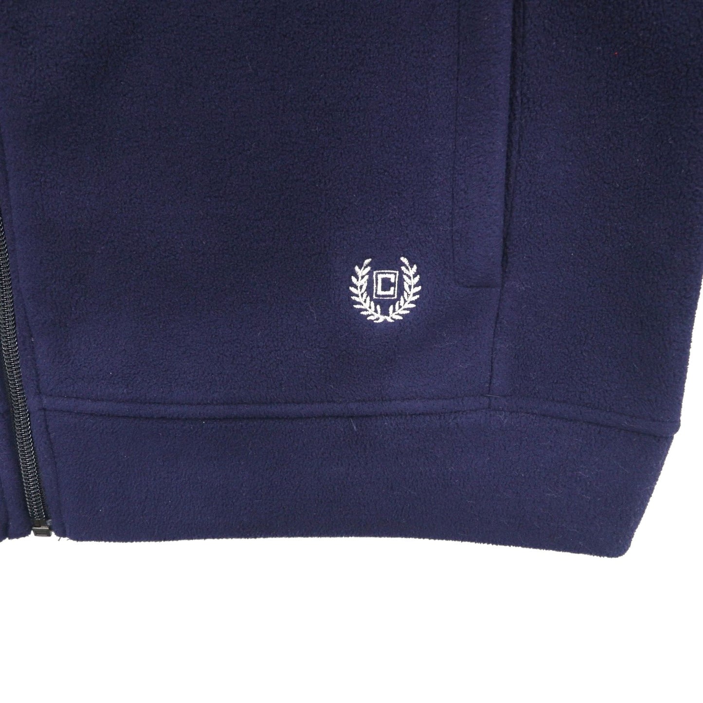CHAPS RALPH LAUREN Full-Zip Hoodie, Size L, Navy, Fleece Liner, Polyester