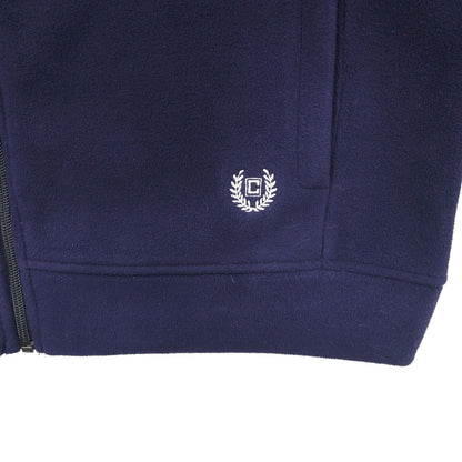 CHAPS RALPH LAUREN Full-Zip Hoodie, Size L, Navy, Fleece Liner, Polyester