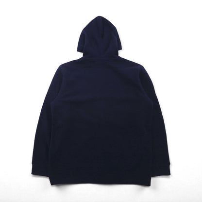 CHAPS RALPH LAUREN Full-Zip Hoodie, Size L, Navy, Fleece Liner, Polyester