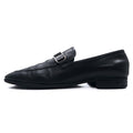 Salvatore Ferragamo Italian Made Gancini Bit Loafers 26cm Black Leather 49VF 54959