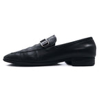 Salvatore Ferragamo Italian Made Gancini Bit Loafers 26cm Black Leather 49VF 54959