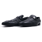Salvatore Ferragamo Italian Made Gancini Bit Loafers 26cm Black Leather 49VF 54959