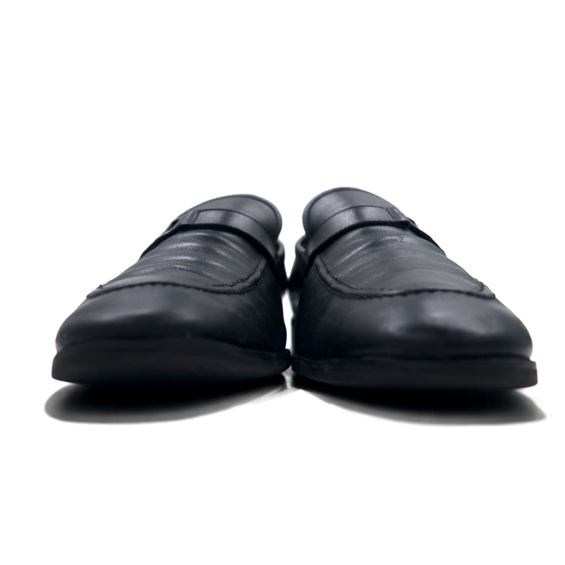 Salvatore Ferragamo Italian Made Gancini Bit Loafers 26cm Black Leather 49VF 54959
