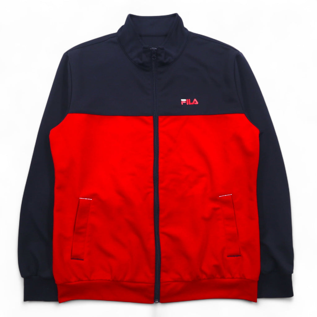 FILA Track Jacket Jersey Set L Navy Red Polyester