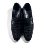 Salvatore Ferragamo Italian Made Gancini Bit Loafers 26cm Black Leather 49VF 54959