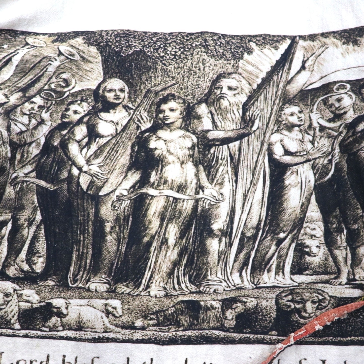 Leh 羽織 シャツ L ベージュ 総柄 インド綿 アート グラフィック 945