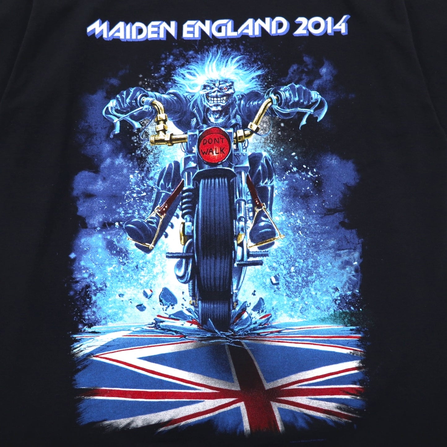 IRON MAIDEN アイアン メイデン バンド Tシャツ L ブラック 両面プリント ユニオンジャック FRUIT OF THE LOOM モロッコ製