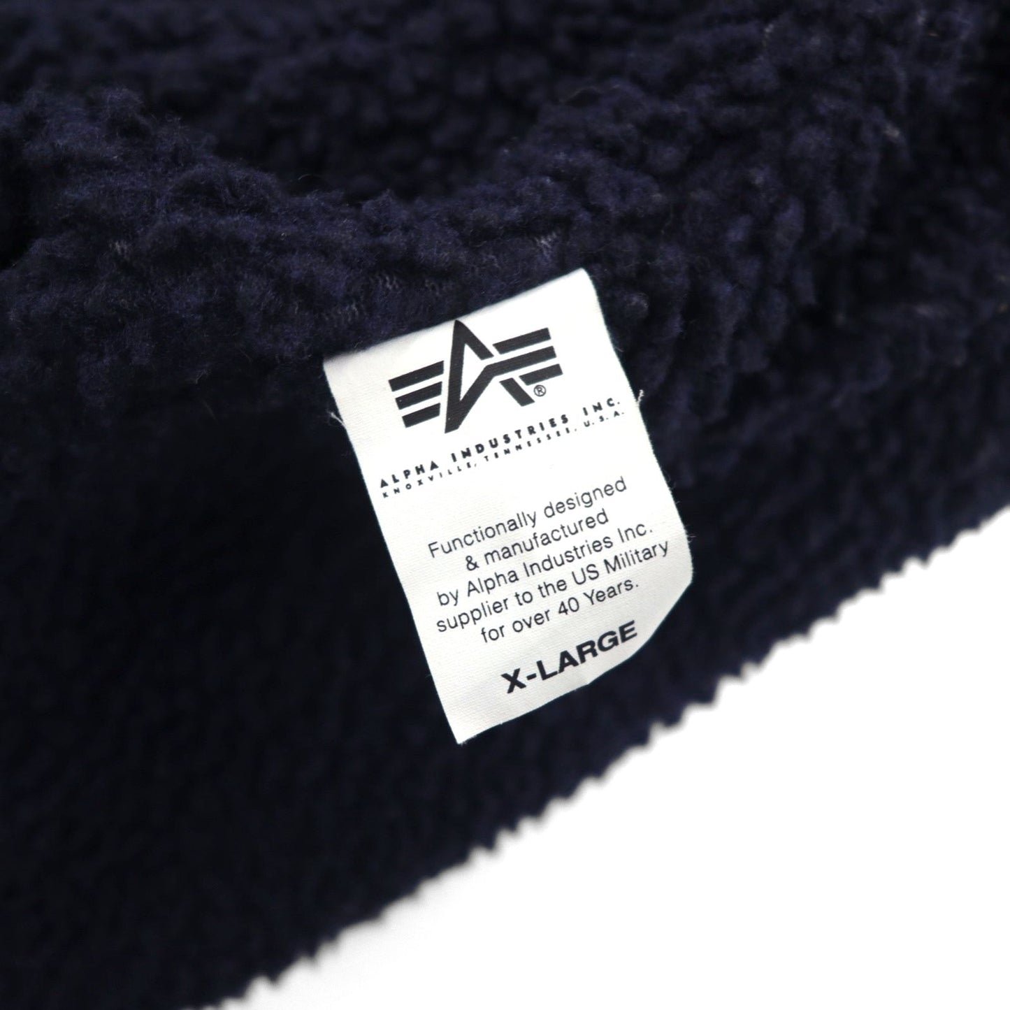 ALPHA INDUSTRIES N-3B Denim Flight Jacket, XL, with Boa Liner and Detachable Fur Lining