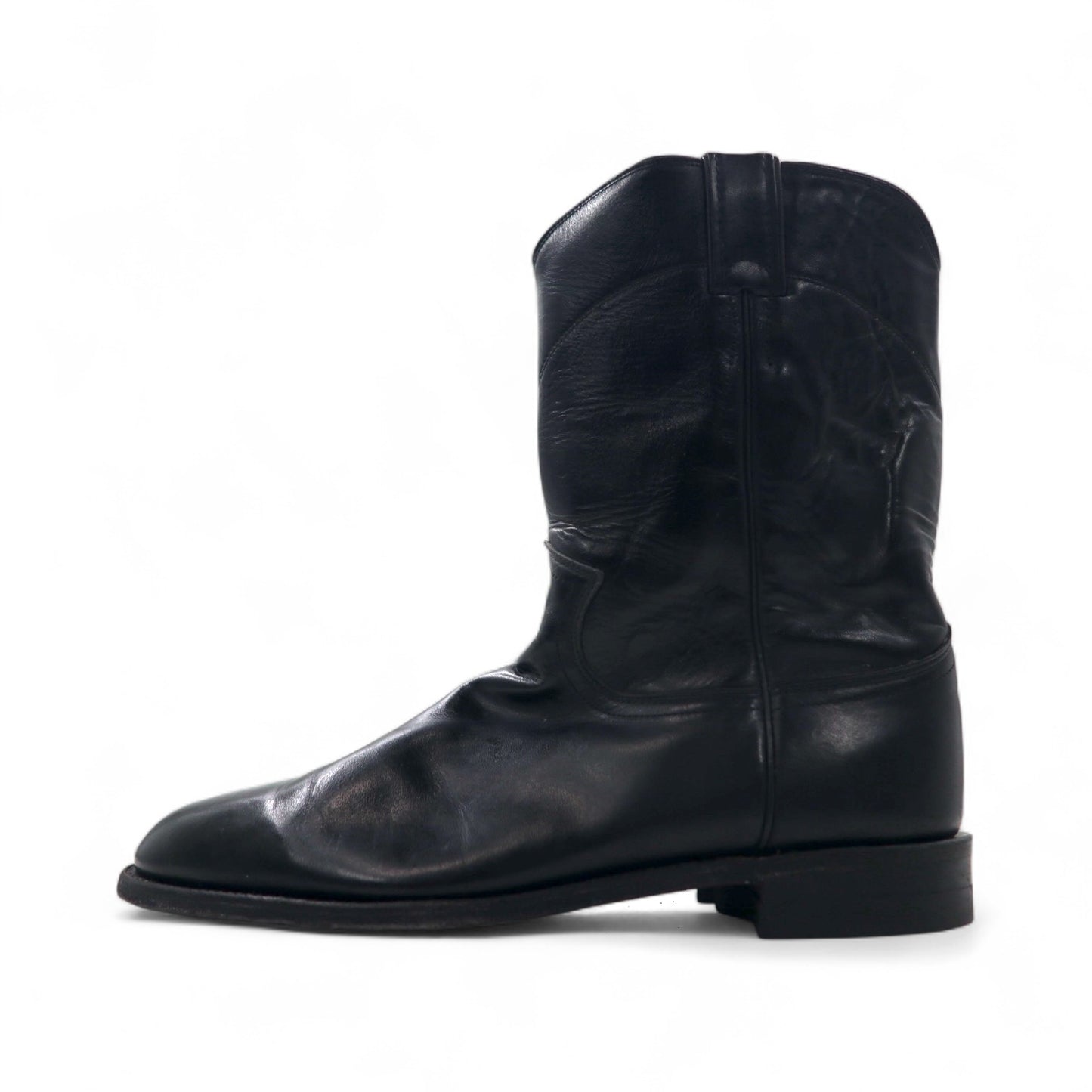 JUSTIN ウエスタンブーツ ローパーブーツ 28cm ブラック レザー L3703