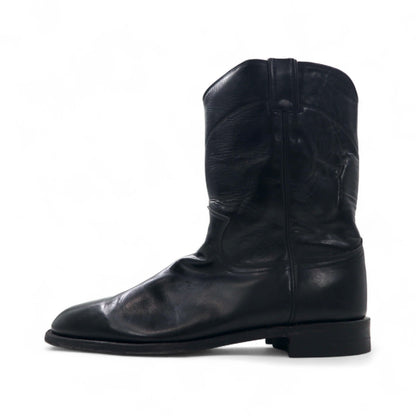JUSTIN ウエスタンブーツ ローパーブーツ 28cm ブラック レザー L3703