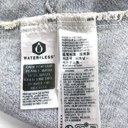 Levi's SILVER TAB Relaxed Trucker Jacket, Size L, Indigo and Light Blue Two-Tone, HEART IS GOOD, A31790005