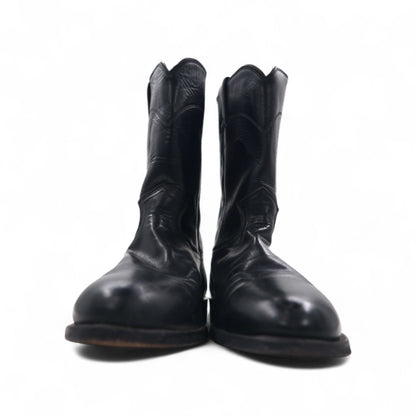 JUSTIN ウエスタンブーツ ローパーブーツ 28cm ブラック レザー L3703