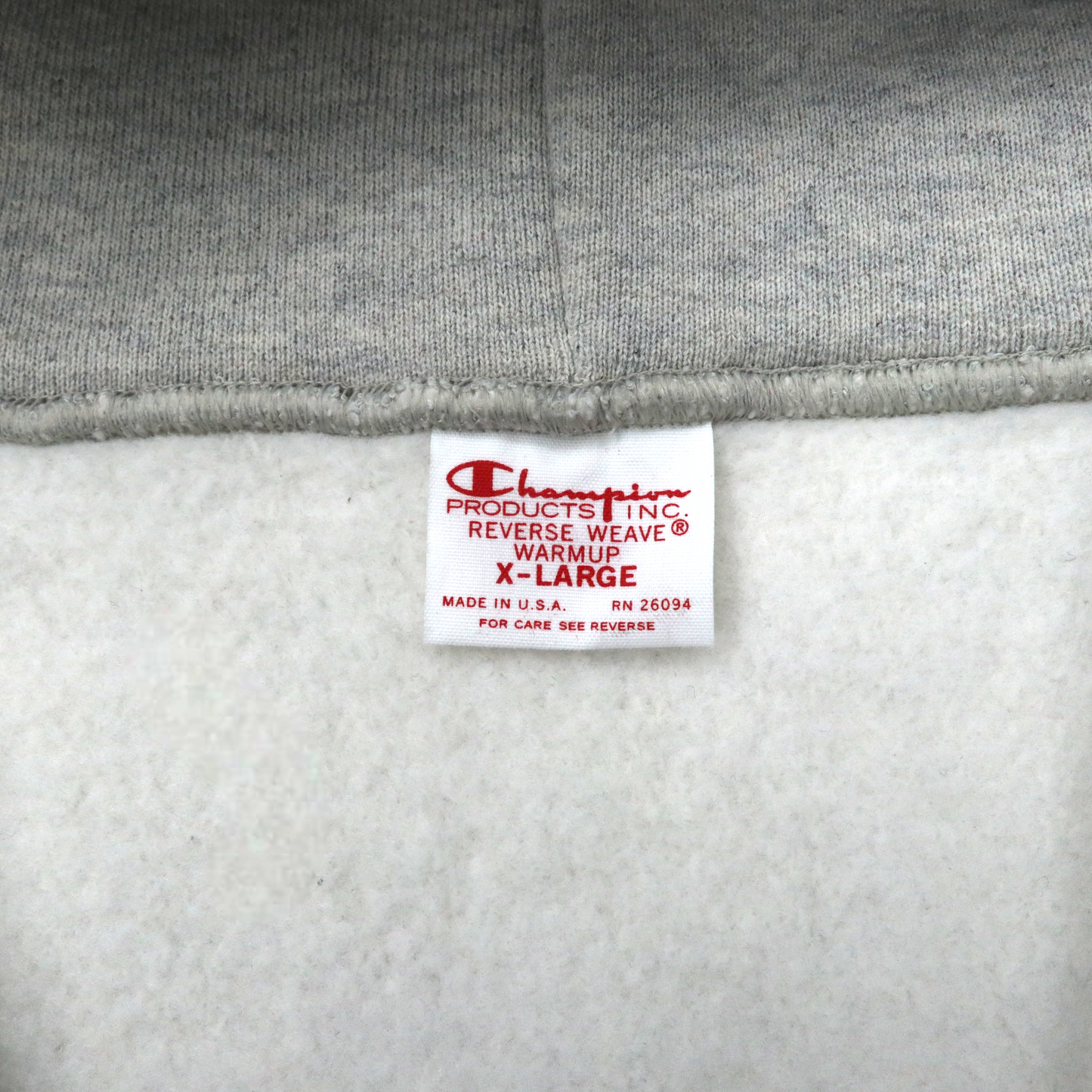 USA製 Champion リバースウィーブ フルジップパーカー XL グレー コットン REVERSE WEAVE 赤単タグ 復刻 C5-U102