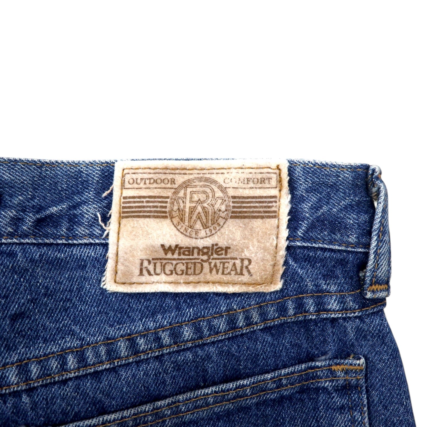 Wrangler 90年代 USA製 RUGGED WEAR ダブルニー ハンティング デニムパンツ 33 ブルー コットン ナイロン切り替え 33104RI