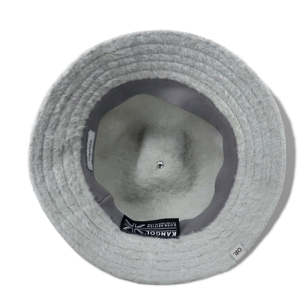 KANGOL × OVERRIDE バケットハット L グレー アクリル SYNTHETIC FURGORA CASUAL K3483PJ